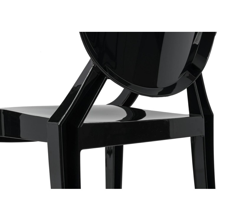 Krzesło LOUIS czarne - poliwęglan