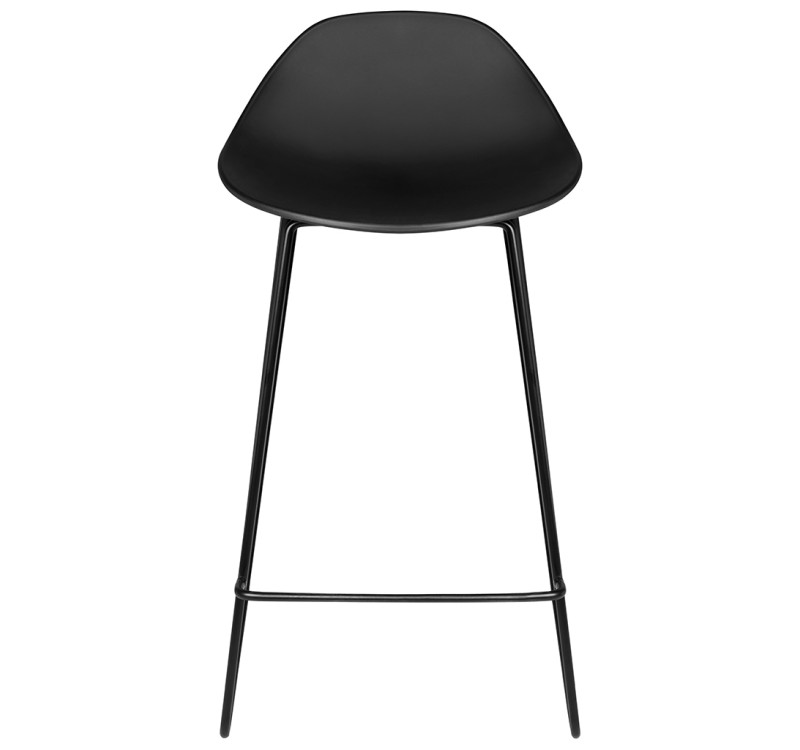 Krzesło barowe PERSY czarne 66 - polipropylen, metal