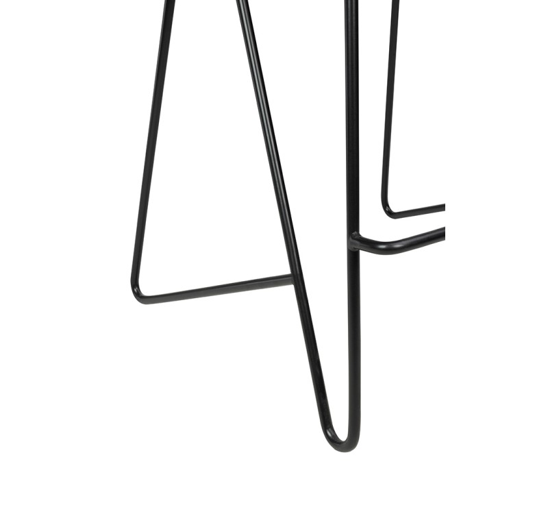 Krzesło barowe PERSY czarne 66 - polipropylen, metal