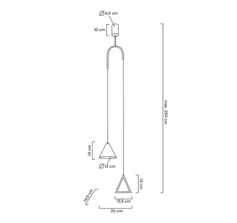 MOOSEE lampa wisząca ACUSTICA złota