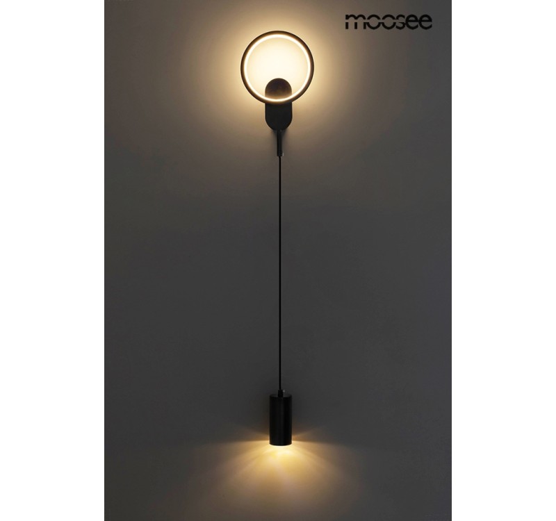 MOOSEE lampa ścienna COMO czarna