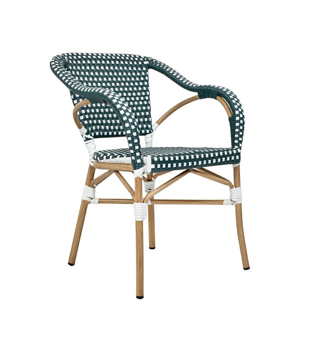 Krzesło ogrodowe CAFE MIRAMAR turkus /    morski rattan