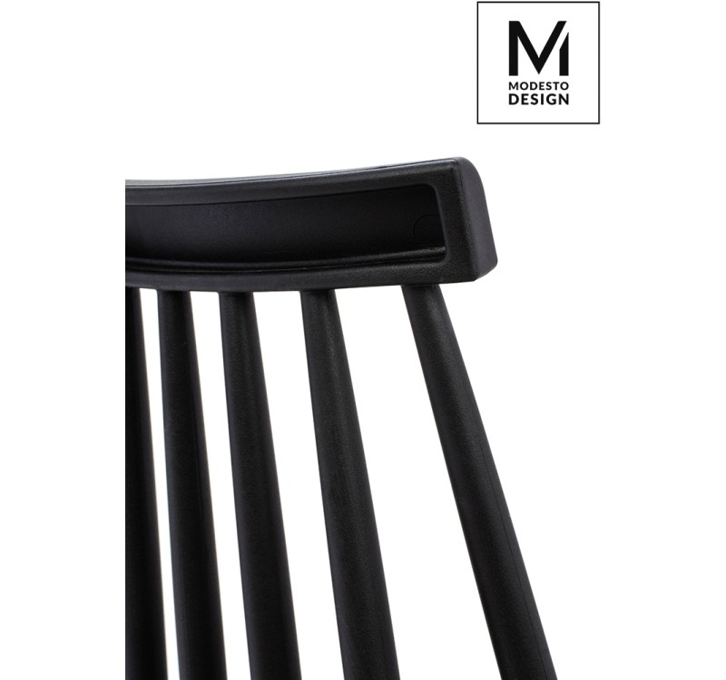 MODESTO krzesło RIBS BLACK czarne - polipropylen