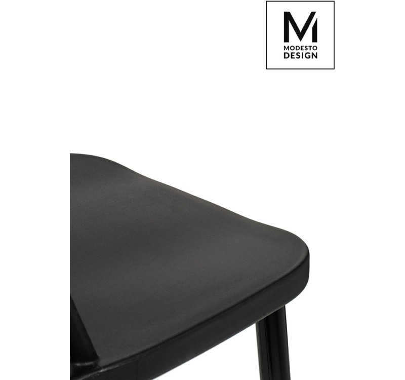 MODESTO krzesło RIBS BLACK czarne - polipropylen