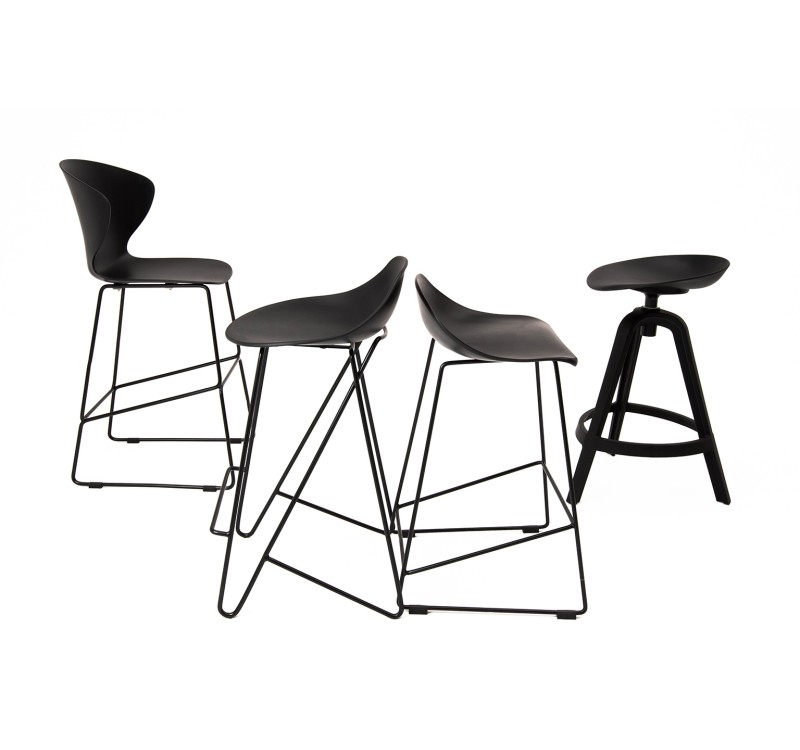 Krzesło barowe ROLF czarne 76