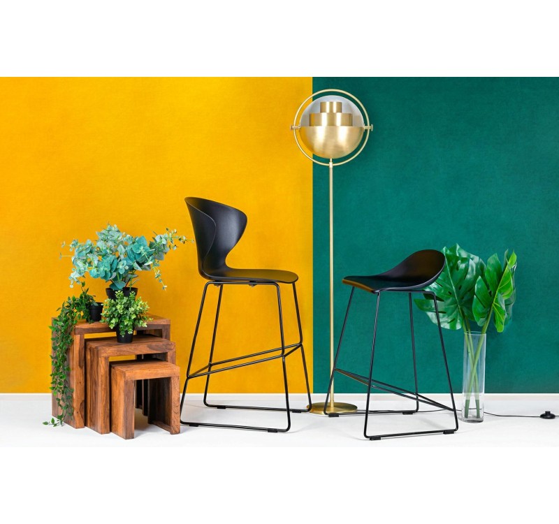 Krzesło barowe ROLF czarne 76