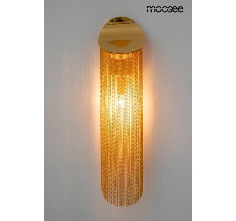 MOOSEE lampa ścienna LAMBADA łańcuszki złota