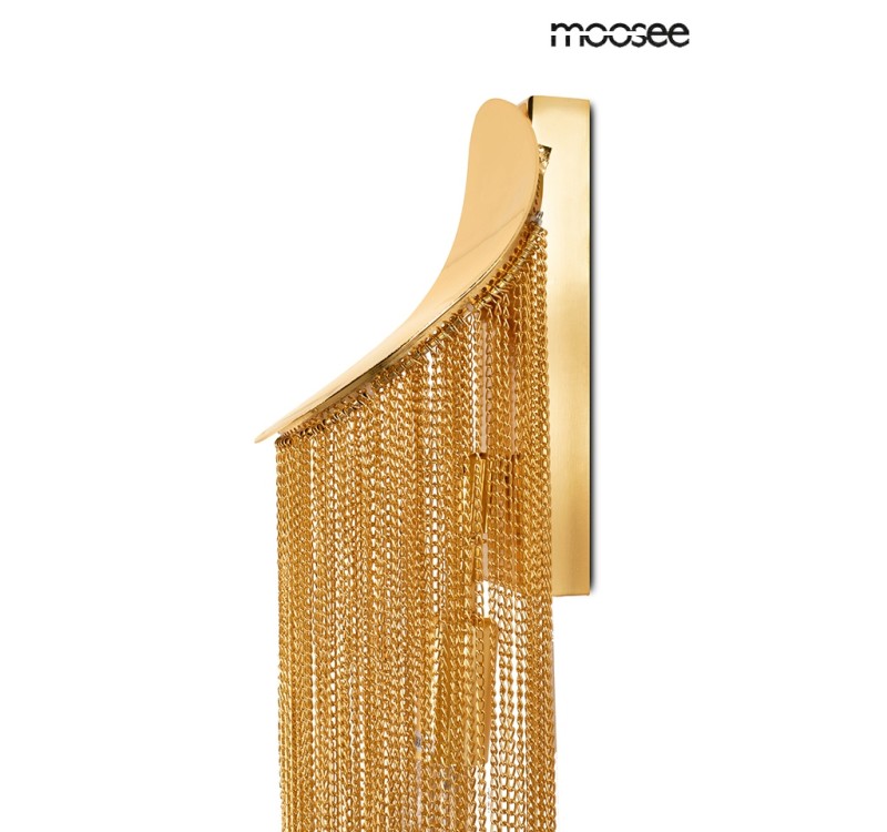 MOOSEE lampa ścienna LAMBADA łańcuszki złota