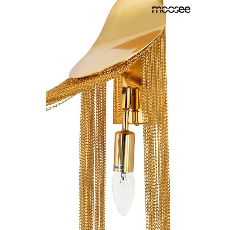 MOOSEE lampa ścienna LAMBADA łańcuszki złota