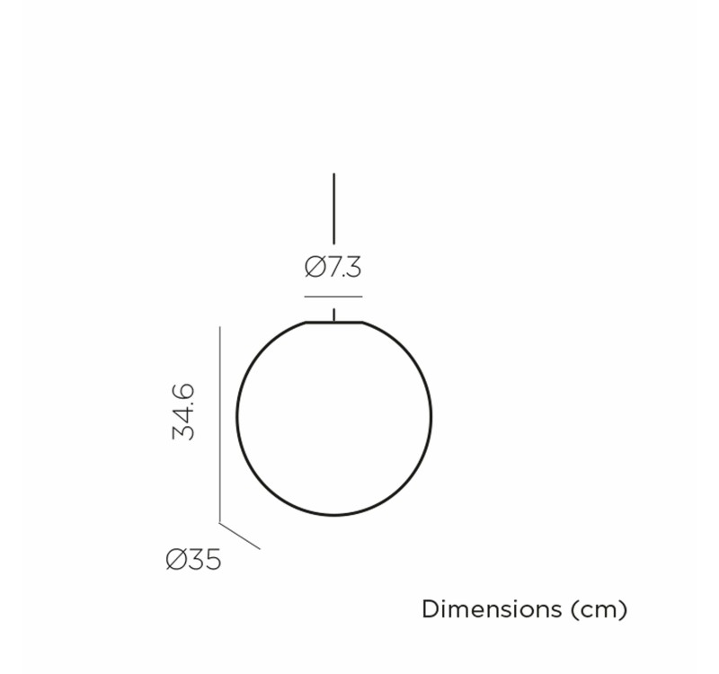 NEW GARDEN lampa wisząca PIANETA 35 BATTERY HANG