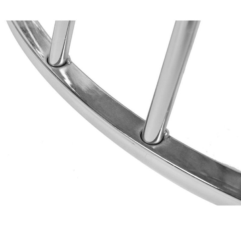 Stół GLAM WALNUT 110 - fornir orzechowy, chromowana podstawa