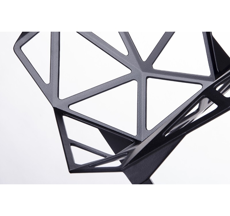 Krzesło SPLIT PREMIUM czarne - aluminium, nogi czarne