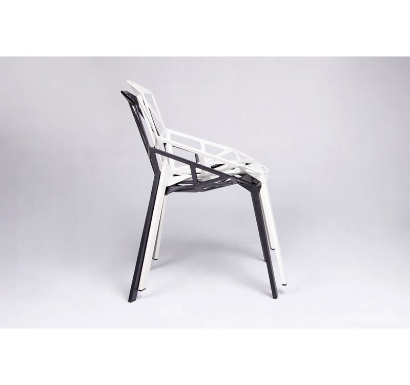 Krzesło SPLIT PREMIUM czarne - aluminium, nogi czarne