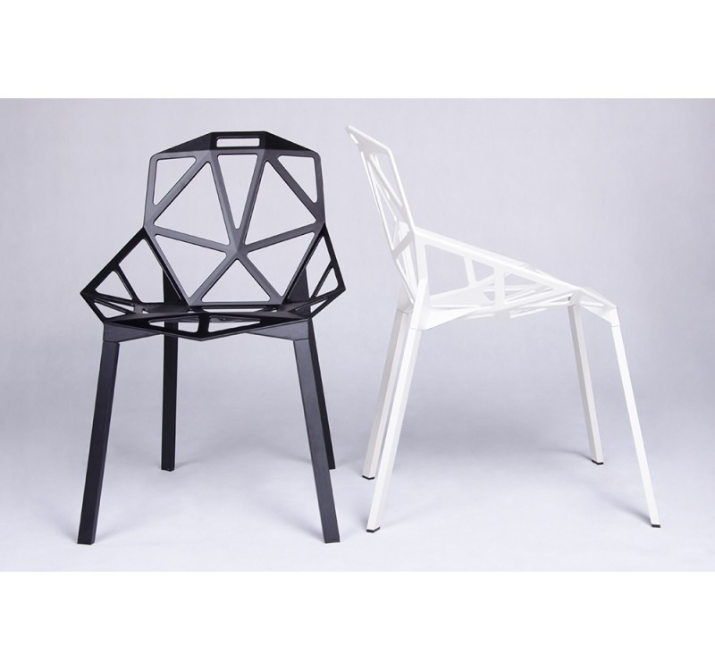 Krzesło SPLIT PREMIUM czarne - aluminium, nogi czarne