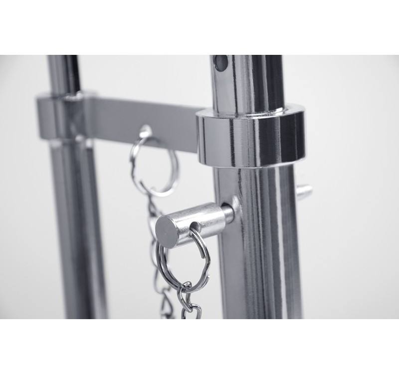 Stolik GREY chromowany - stal             galwanizowana, szkło