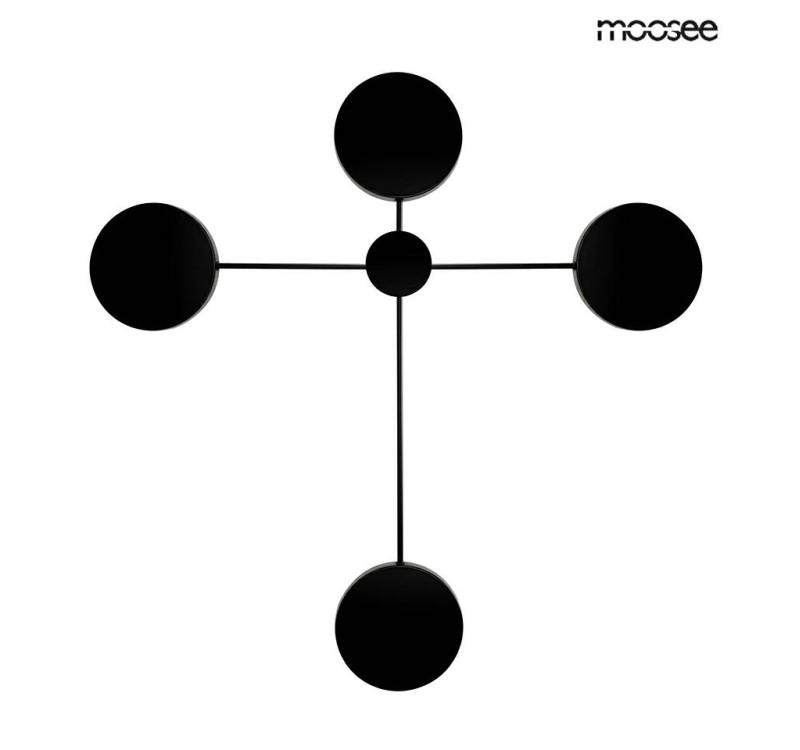 MOOSEE lampa ścienna SHADOW 4 czarna