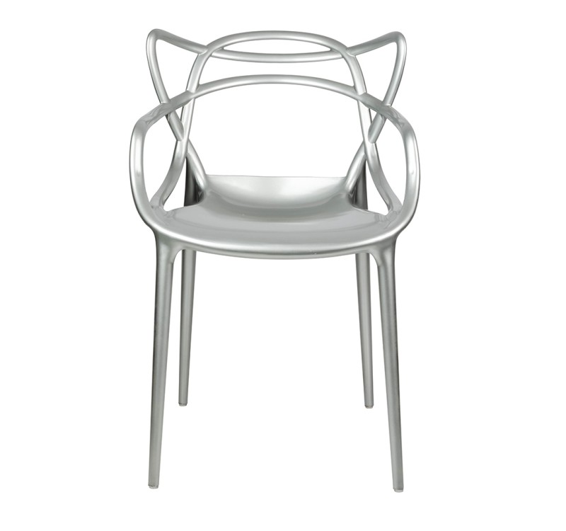 Krzesło LUXO srebrne - ABS