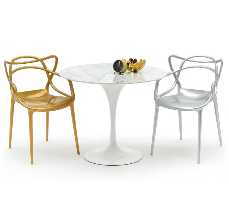 Krzesło LUXO srebrne - ABS