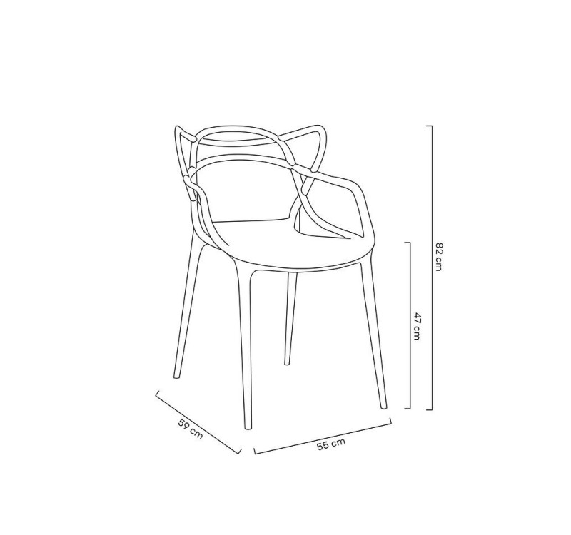 Krzesło LUXO srebrne - ABS