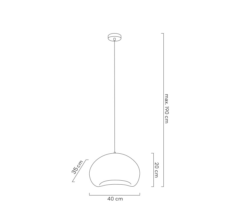 MOOSEE lampa wisząca NEST 40 biała