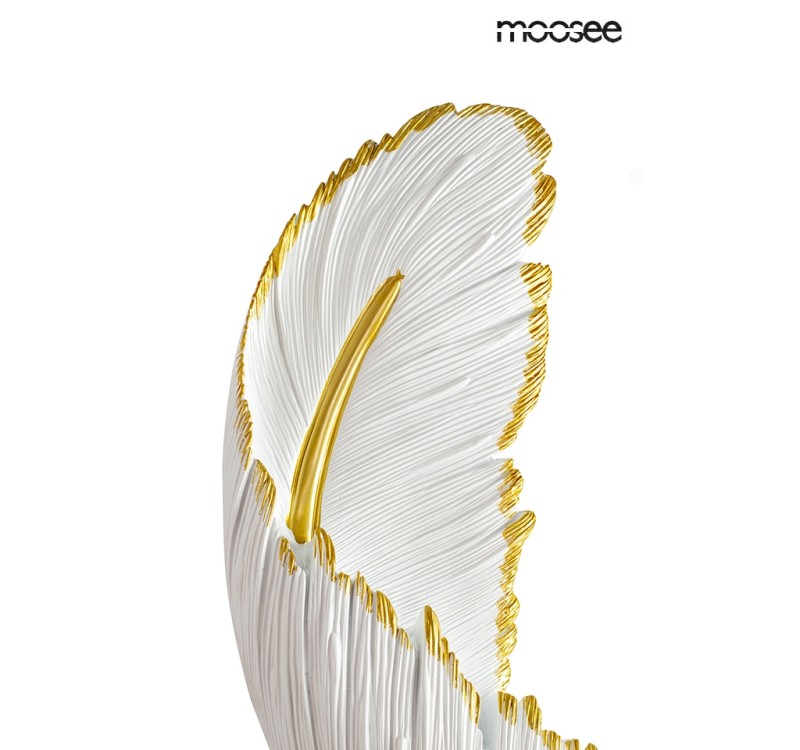 MOOSEE lampa ścienna PIÓRKO  biała / złota