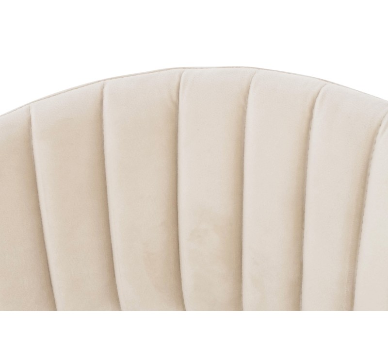 Krzesło MARGO beżowe - welur, podstawa złota