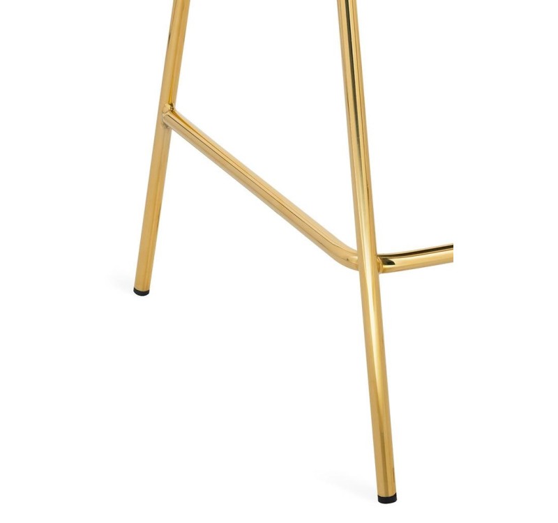 Krzesło MARGO beżowe - welur, podstawa złota