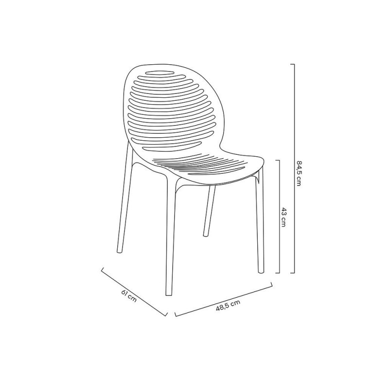 Krzesło SUNNY czarne - polipropylen