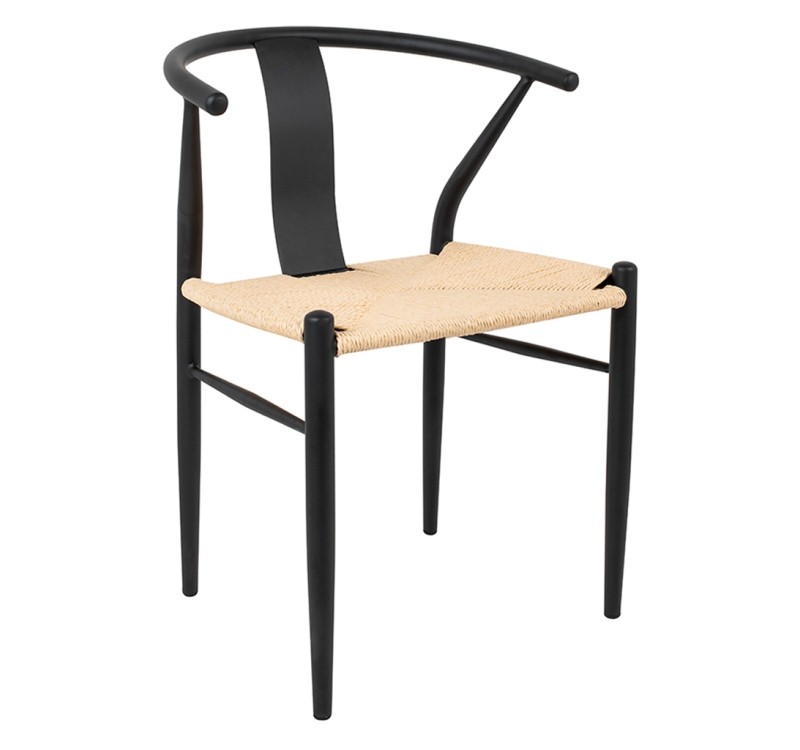 Krzesło WISHBONE METAL naturalne