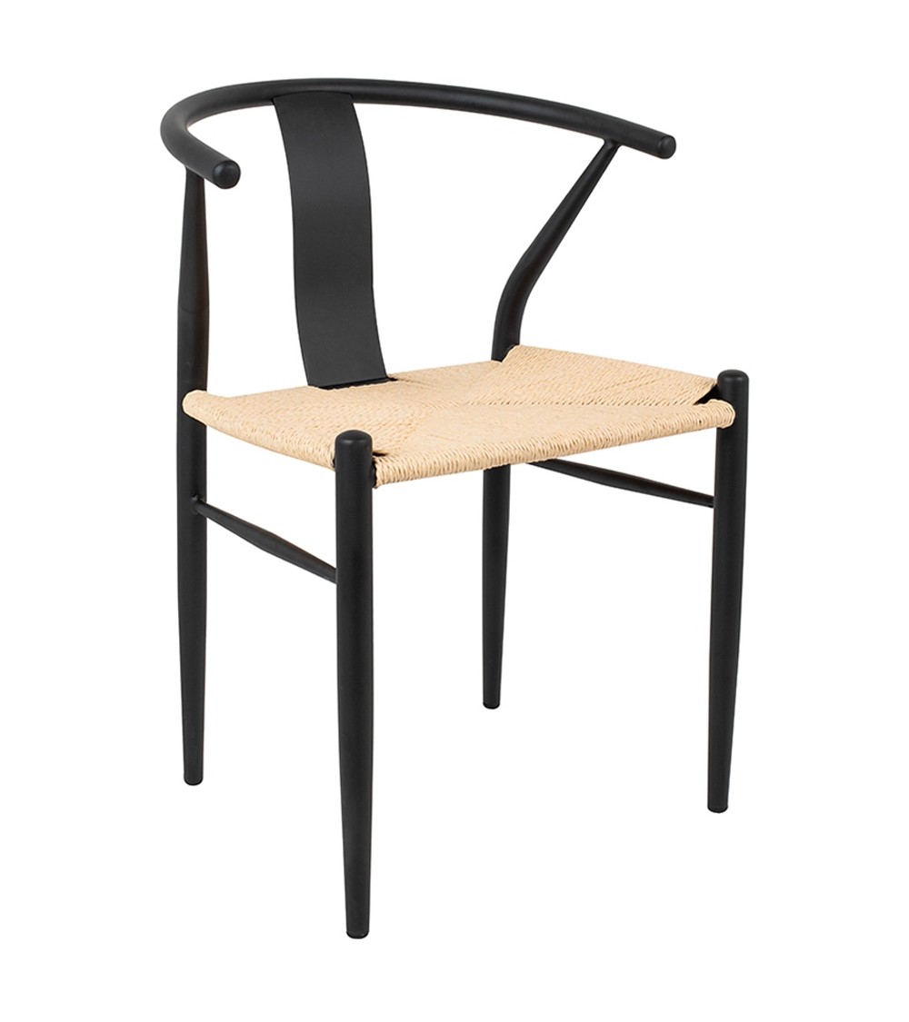 Krzesło WISHBONE METAL naturalne