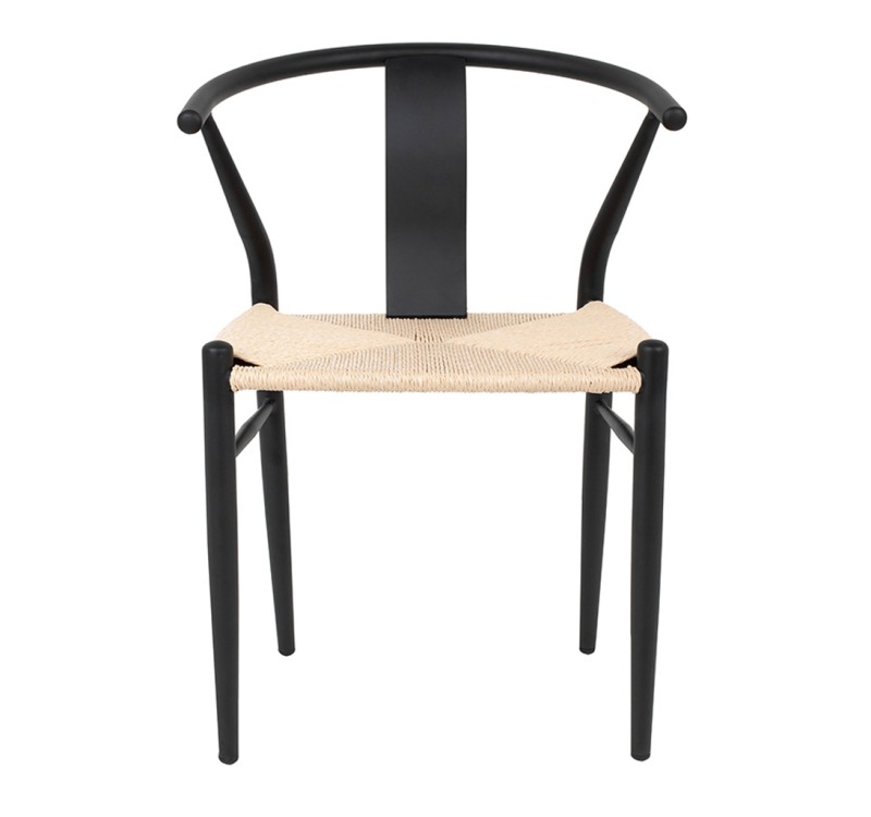 Krzesło WISHBONE METAL naturalne