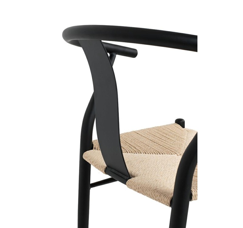 Krzesło WISHBONE METAL naturalne