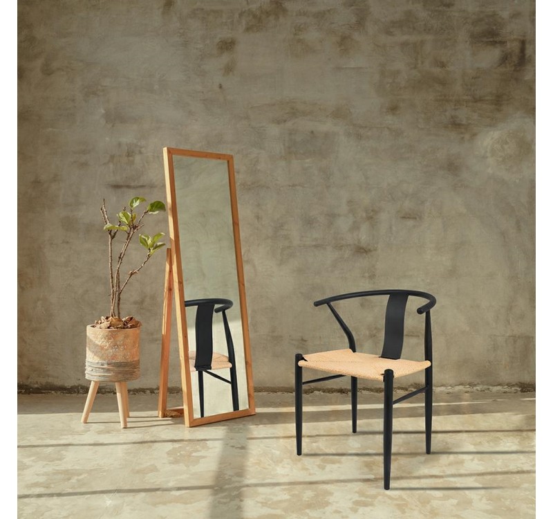 Krzesło WISHBONE METAL naturalne