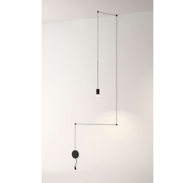 MOOSEE lampa ścienna FLUSSO WALL czarna