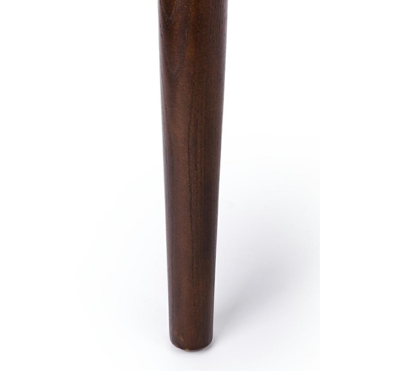 Krzesło KENNEDY ciemnobrązowe - drewno jesion, ekoskóra