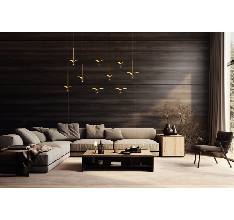 MOOSEE lampa wisząca GAVI A złota