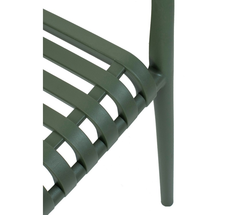 MODESTO krzesło Strips zielone  -         polipropylen