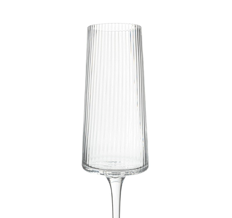 KARE kieliszek do szampana RIFFLE 215 ml transparentny