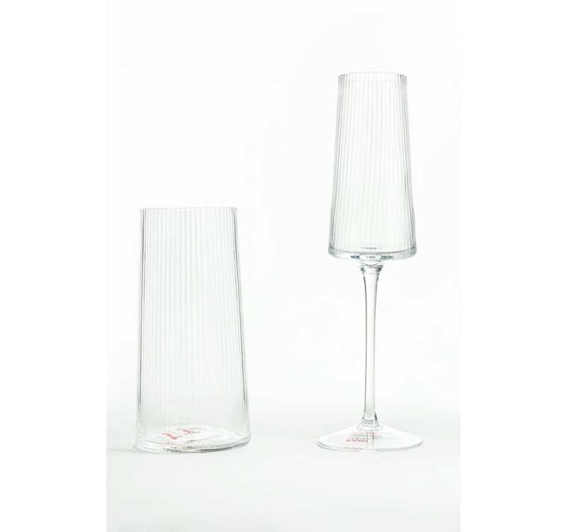 KARE kieliszek do szampana RIFFLE 215 ml transparentny