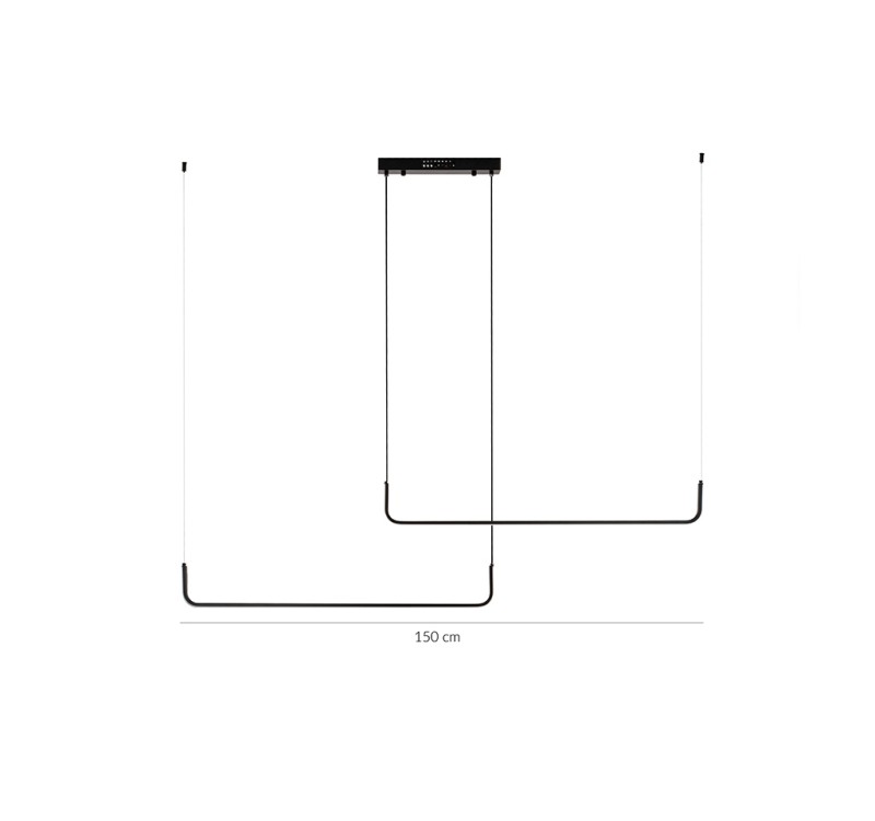 MOOSEE lampa wisząca SHAPE DUO 120 czarna