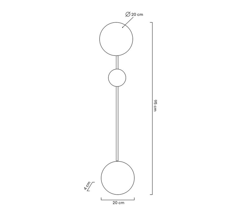 MOOSEE lampa ścienna SHADOW 2 czarna