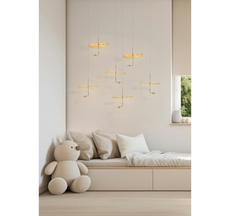 MOOSEE lampa wisząca LEAFS złota