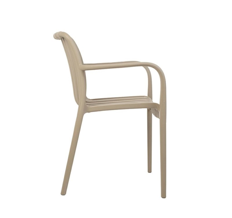 MODESTO krzesło Strips beżowe -           polipropylen