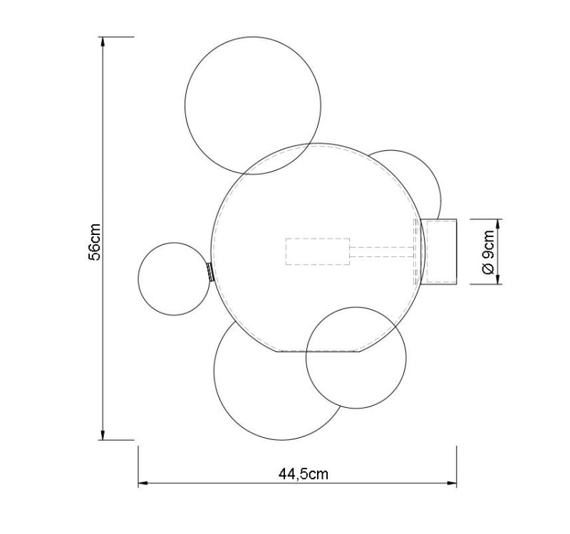 Lampa ścienna CAPRI WALL 6 złota