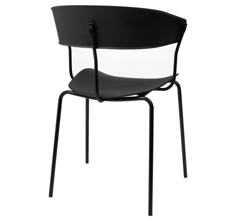 Krzesło JETT czarne - polipropylen, metal