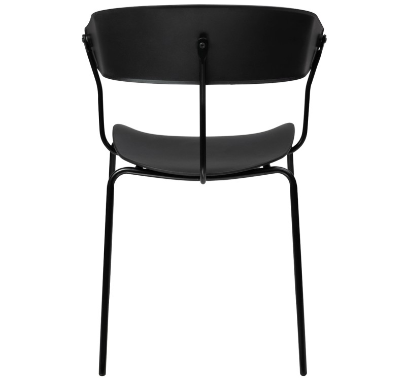 Krzesło JETT czarne - polipropylen, metal