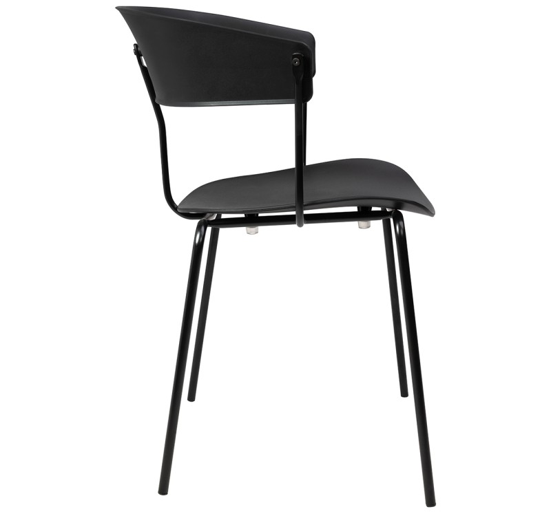 Krzesło JETT czarne - polipropylen, metal