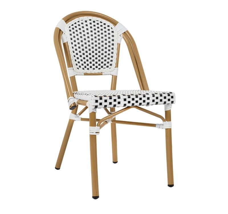 Krzesło ogrodowe CAFE PARIS białe rattan