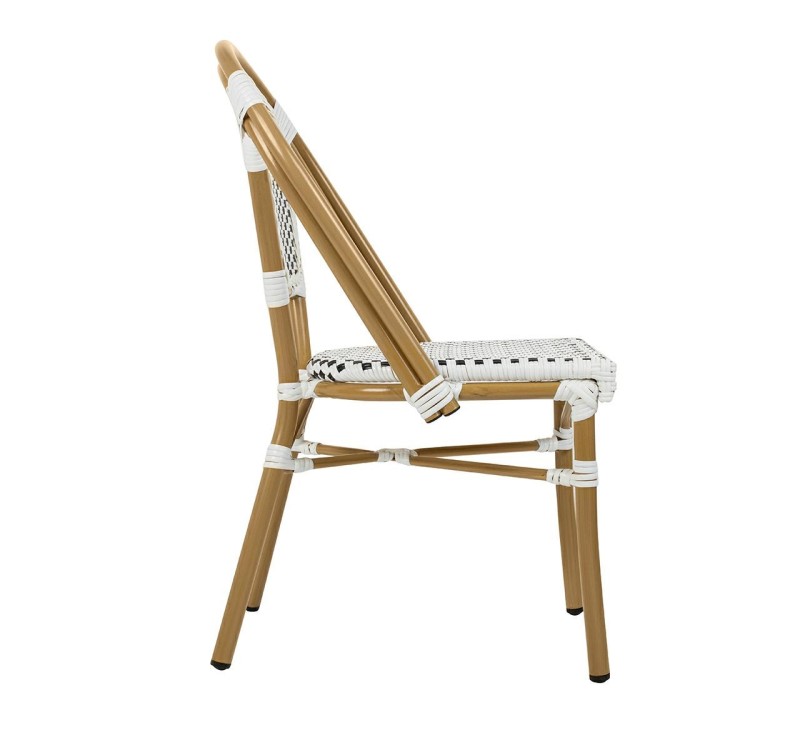 Krzesło ogrodowe CAFE PARIS białe rattan