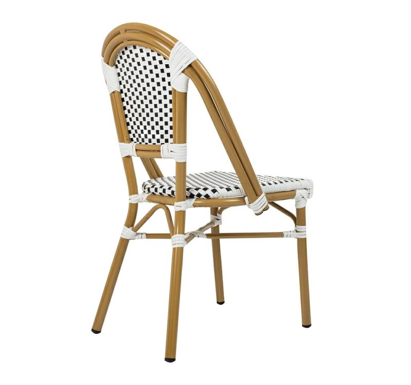 Krzesło ogrodowe CAFE PARIS białe rattan